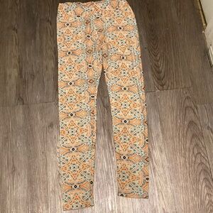 Patterned Orange and Blue Leggings
